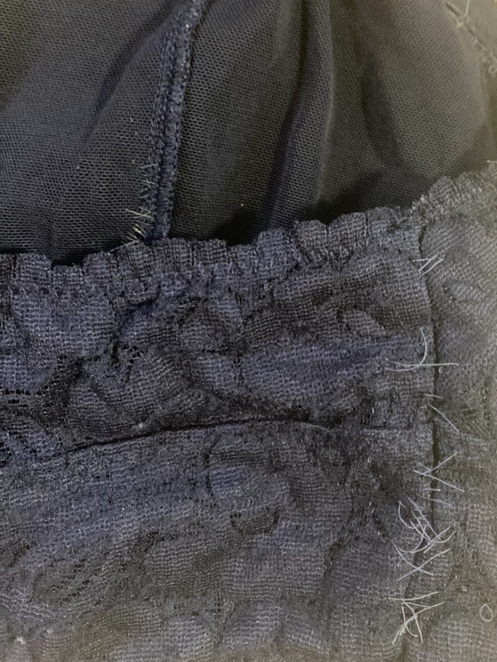 Intimately by Free People Lace Bra Bralette Navy Blue XL Flawed - Picture 6 of 7